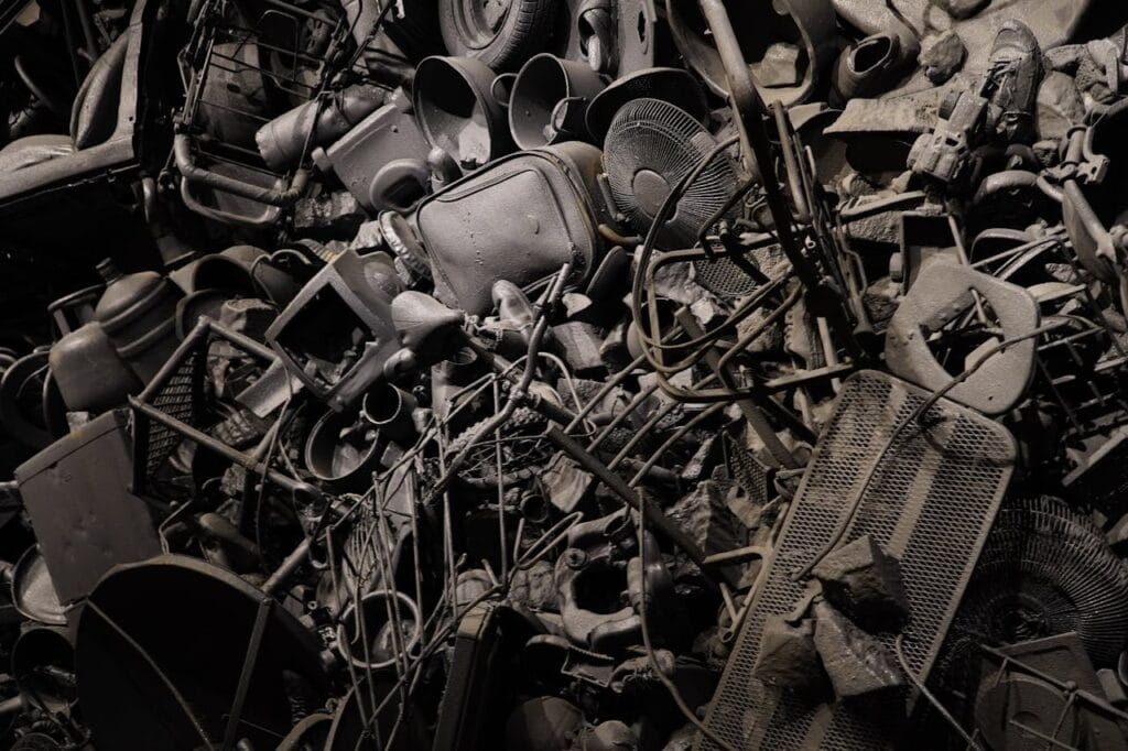 pexels-photo-30789629 A detailed pile of vintage objects and junk with an artistic feel.